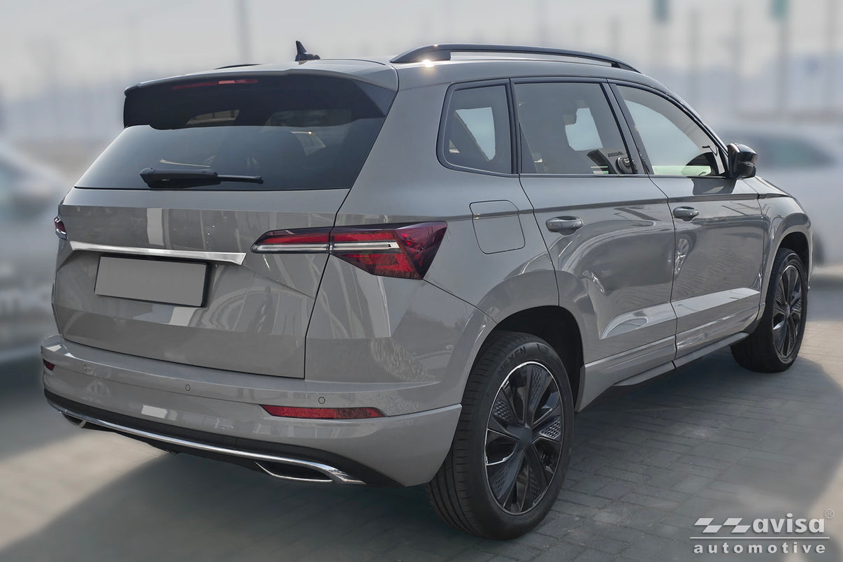 Bakluckelist Skoda Karoq facelift 2022+ – Silver satin – detaljbild 2