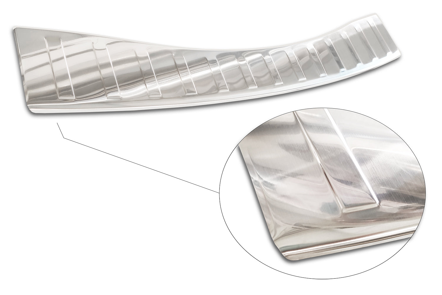 Lastskydd Ford Mondeo MK5 halvkombi 5-dörrars/ sedan 2014–2019, facelift 2019+ – Silver satin