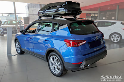 Tröskelskydd Exclusive Seat Arona, Arona Xcellence, Arona FR 2017–2021, facelift 2021+ – Spegelblank svart – detaljbild 3