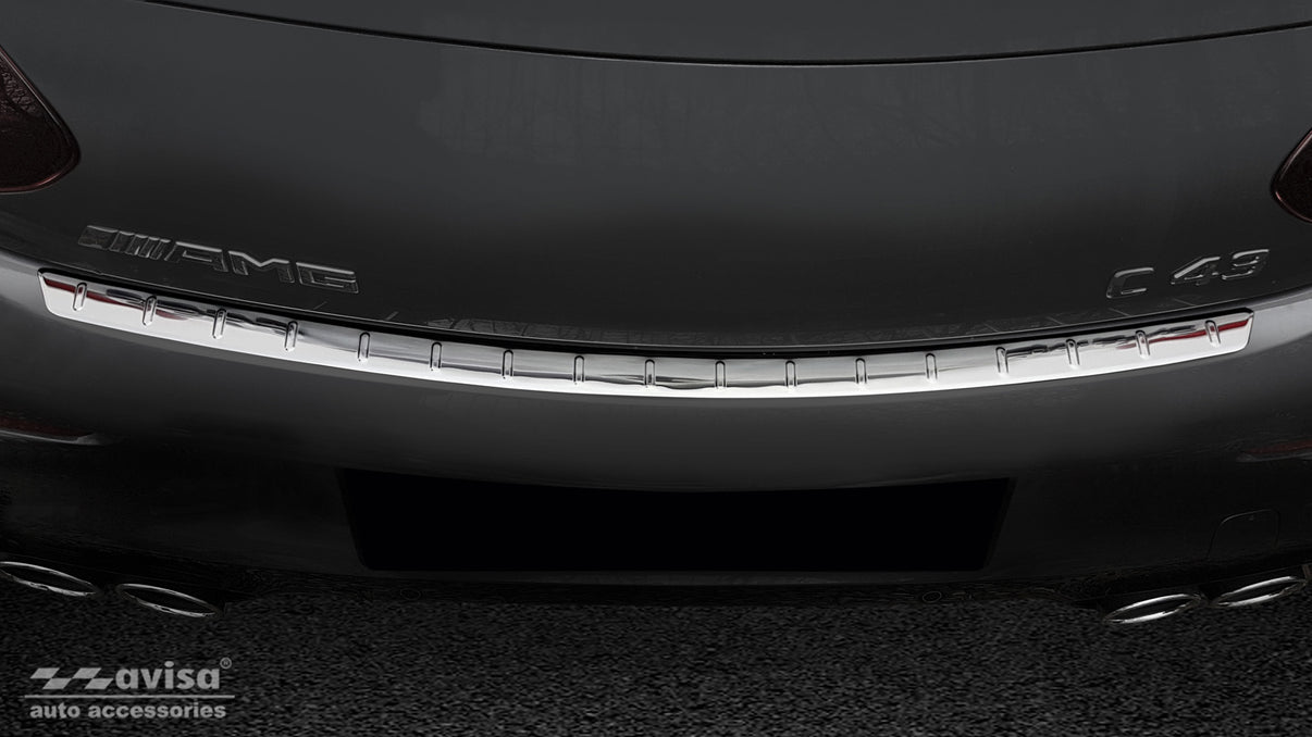 Lastskydd Mercedes C Class C205 Coupe AMG 2015–2019, facelift 2019–2021 – Silver satin – detaljbild 3