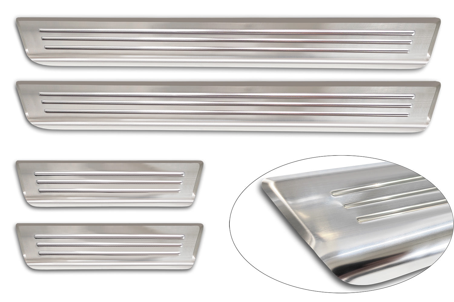 Tröskelskydd Lines Hyundai Kona II 2023+ / MG 3 III 2024+ > / MG ZS II 2024+ > – Silver satin