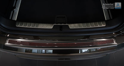 Lastskydd BMW X6 II F16 2014–2020 – Svart steel, Svart -Röd Kolfiber – detaljbild 3