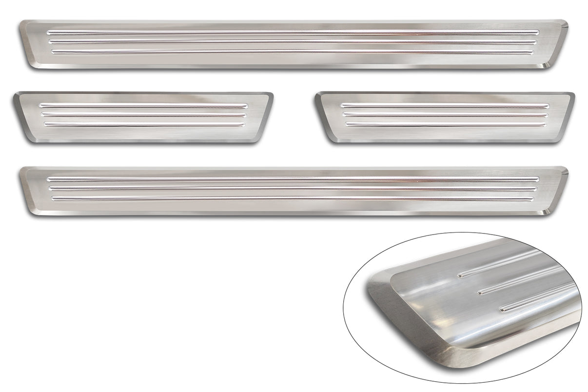 Tröskelskydd Lines Volvo XC90 II 2015–2019 facelift 2019–2024 facelift 2024+ – Silver satin
