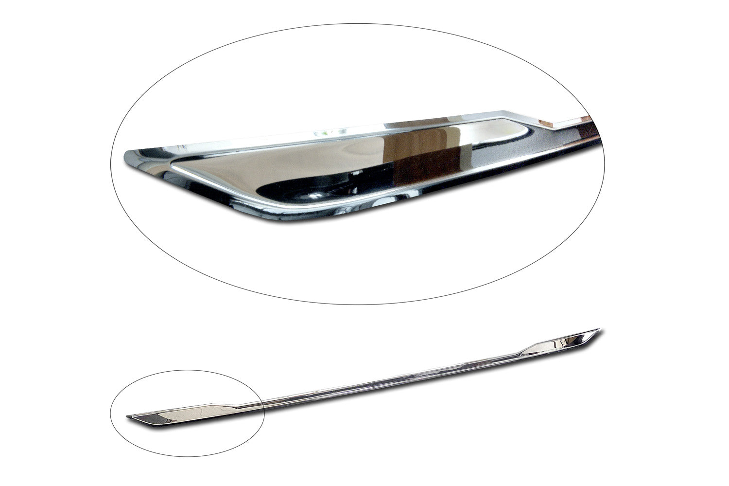 Bakluckelist Volkswagen Passat B9 Variant 2024+ – Spegelpolerat silver