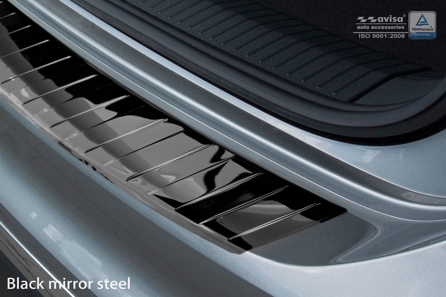 Lastskydd Volkswagen Tiguan II 2015–2020, facelift 2020+/ eHybrid 2020–2024 m.fl. – Spegelblank svart – detaljbild 2
