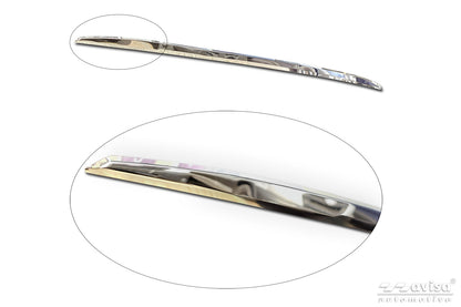 Bakluckelist Ford Tourneo Custom II 2023+ – Spegelpolerat silver (2/38202)
