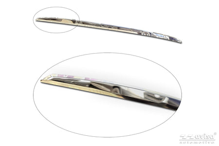 Bakluckelist Ford Tourneo Custom II 2023+ – Spegelpolerat silver (2/38202)