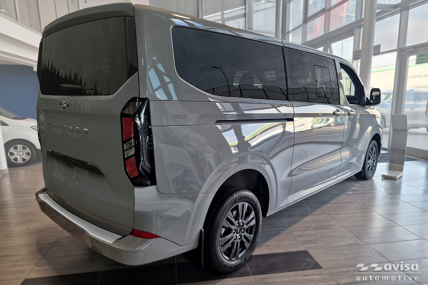 Lastskydd Textured Ford Transit Custom II 2023+/ Ford E-Trans II, 2023+/ Ford Custom II 2023+/ Ford Tourneo Custom II 2023… – Silver satin – detaljbild 2