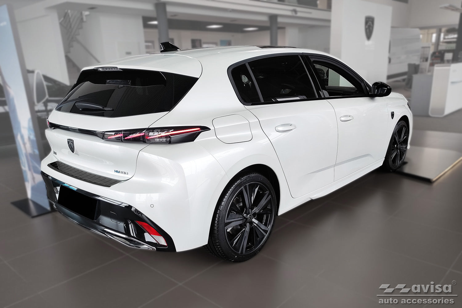 Tröskelskydd Hybrid Peugeot 308 III halvkombi/ 308 III SW Kombi 2021+/ Peugeot E-308 III halvkombi/ E-308 III SW Kombi 2021+ – Svart miror – detaljbild 3