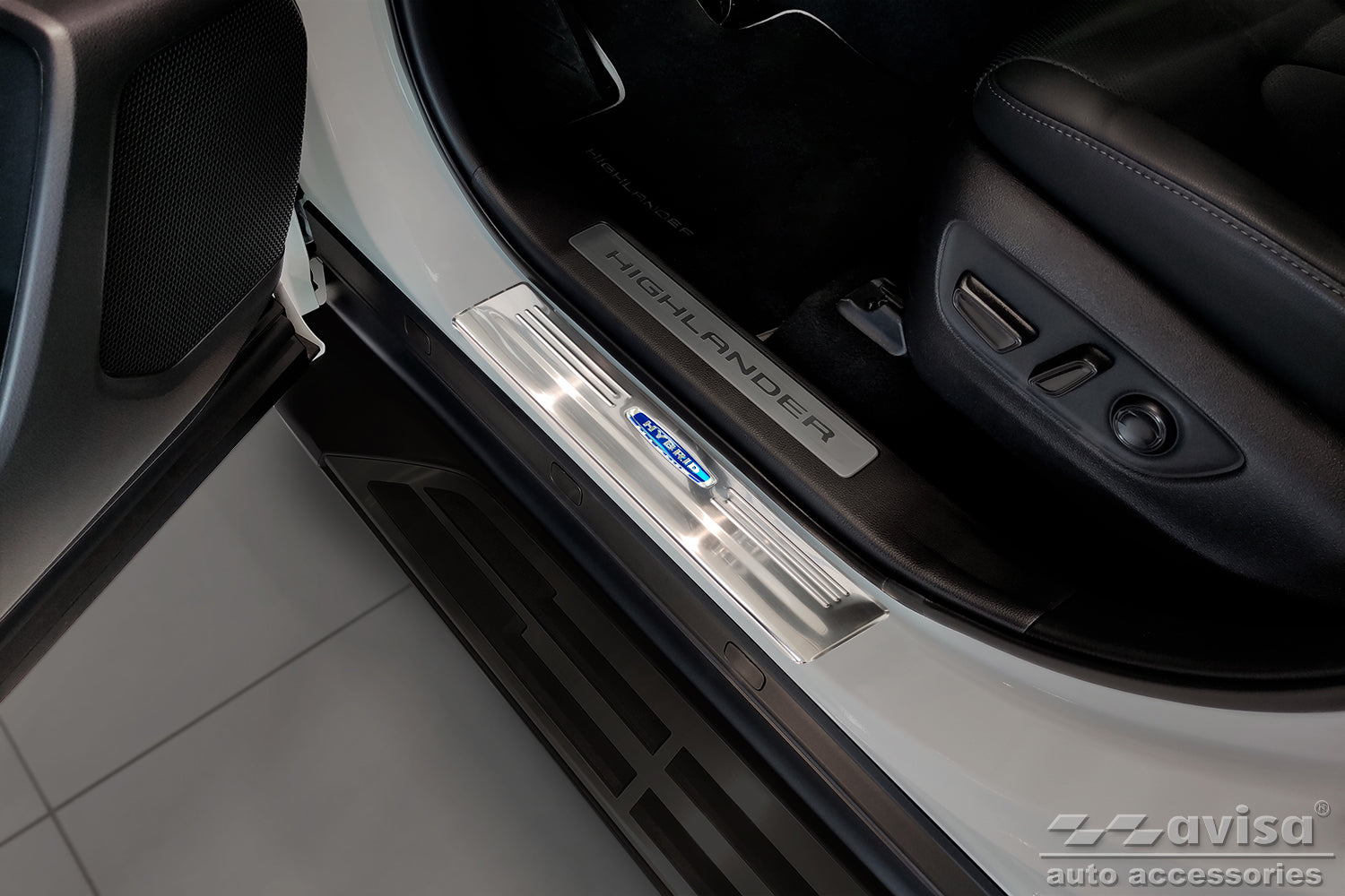 Tröskelskydd Hybrid Toyota Highlander IV (XU70) 2019+ – Svart – detaljbild 3