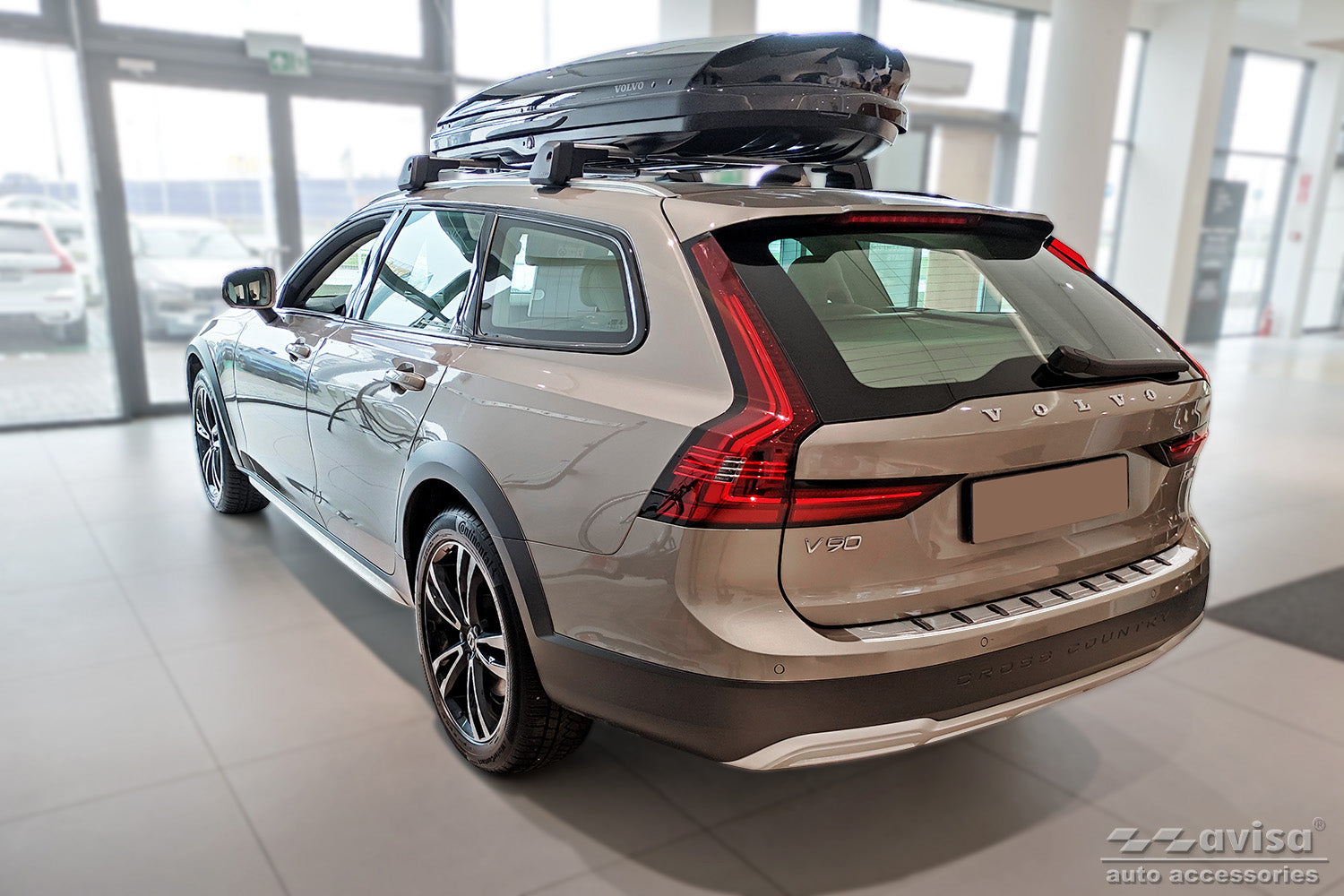 Lastskydd Strong Edition Volvo V90 Kombi 2016+ / Volvo V90 Cross Country 2016+ – Silver – detaljbild 2