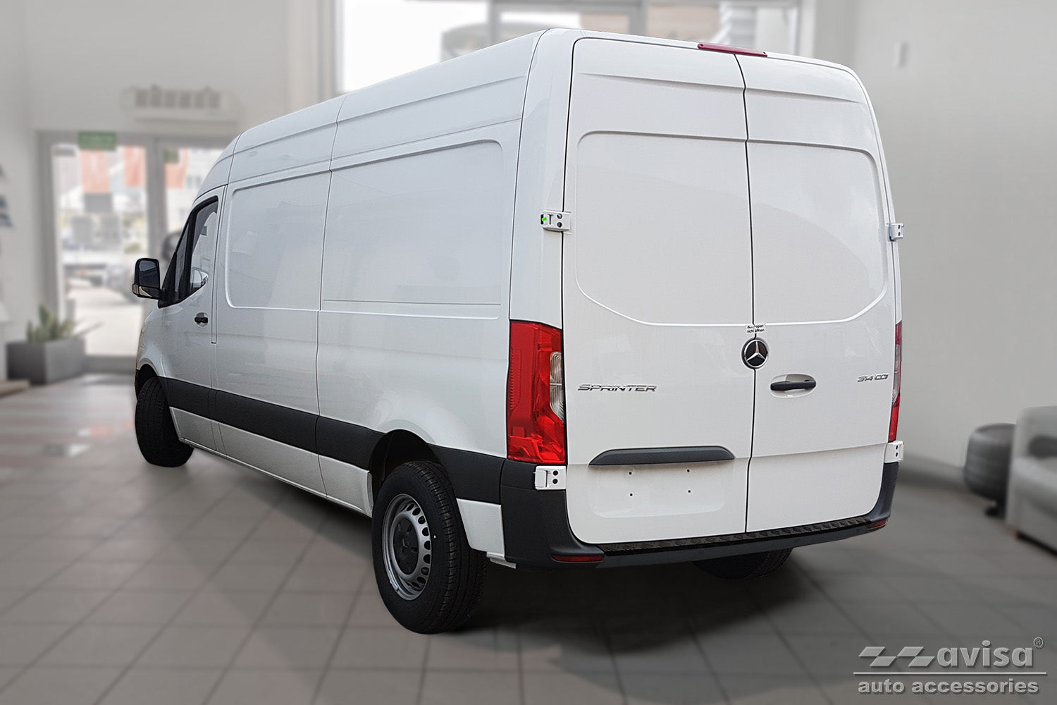 Lastskydd Black Mat Mercedes Sprinter III 2018+ – Mattsvart – detaljbild 2
