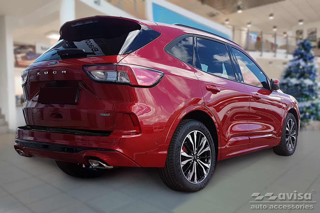 Lastskydd Ford Kuga III ST-Line/ Hybrid/ Vignale 2019–2024, facelift 2024+ – Spegelblank svart – detaljbild 2