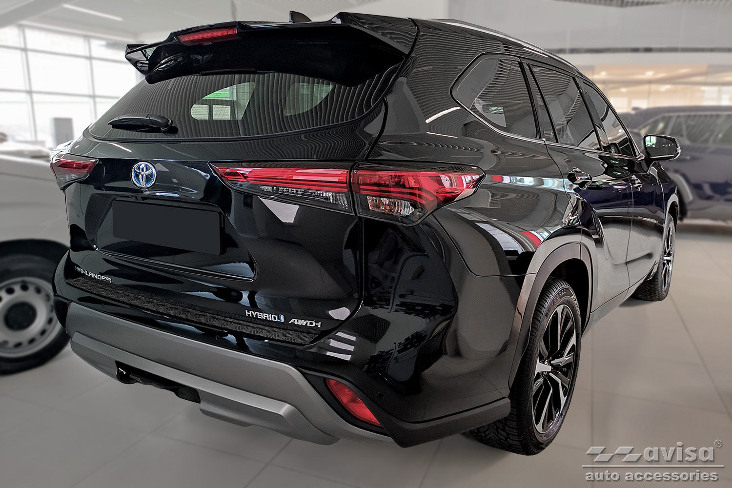 Lastskydd Black Mat Toyota Highlander IV( XU70) 2019+ – Mattsvart – detaljbild 2