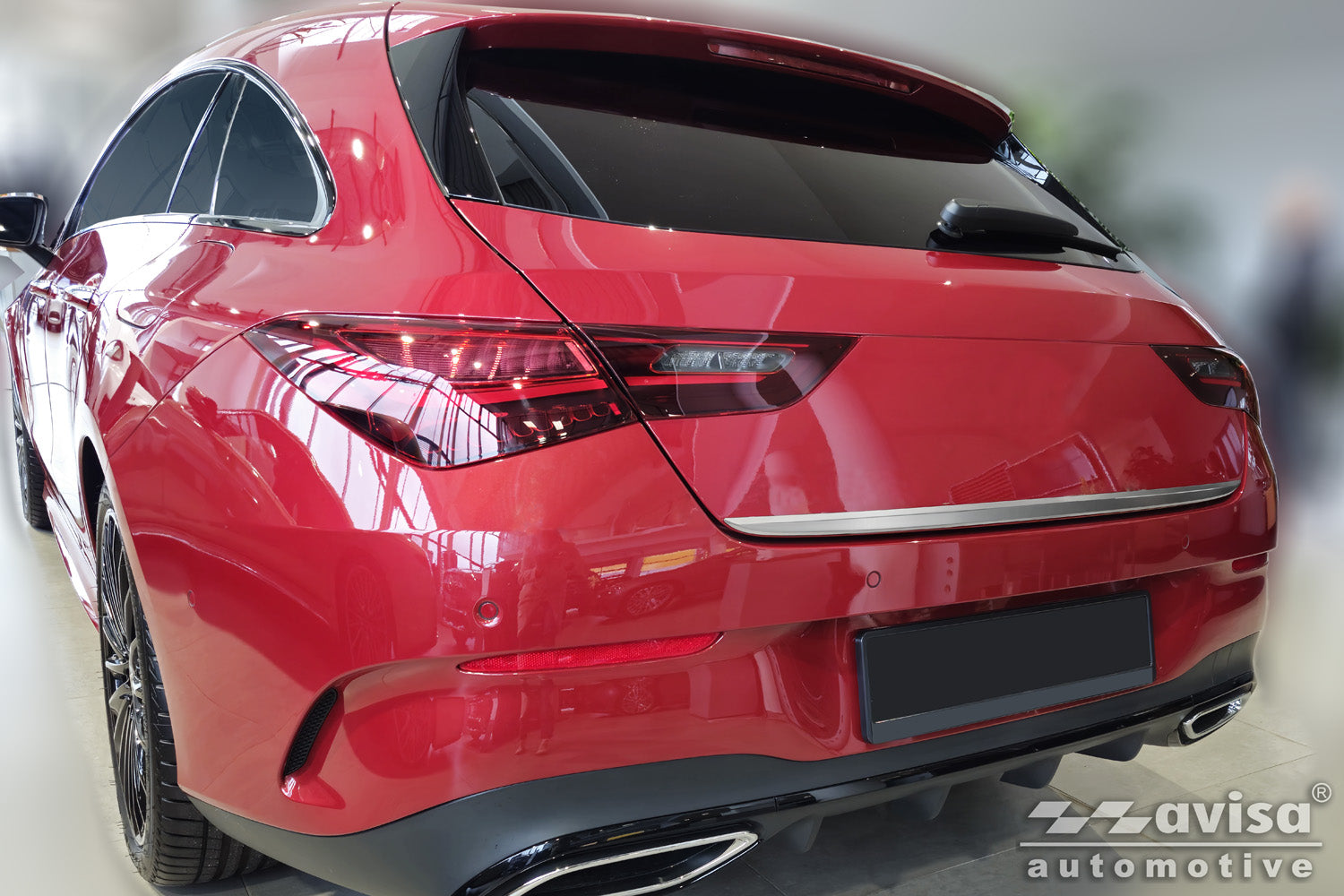 Bakluckelist Mercedes Cla II Shooting Brake (X118) 2019–2025 – Silver satin – detaljbild 3