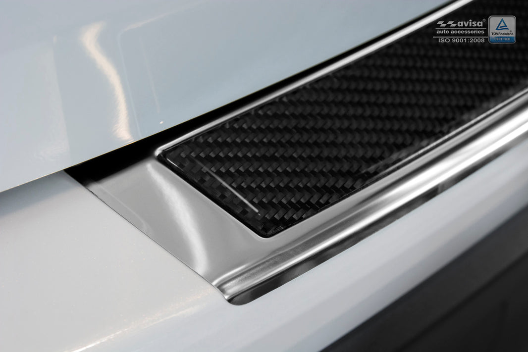 Lastskydd Mazda CX-5 I 2012–2014, facelift 2014–2017 – Spegelblank steel,Svart Kolfiber
