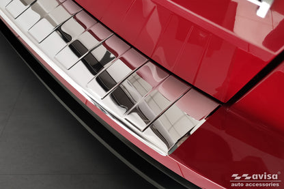 Lastskydd Skoda Karoq facelift 2022+/ Sportline facelift 2022+ – Spegelpolerat silver – detaljbild 3