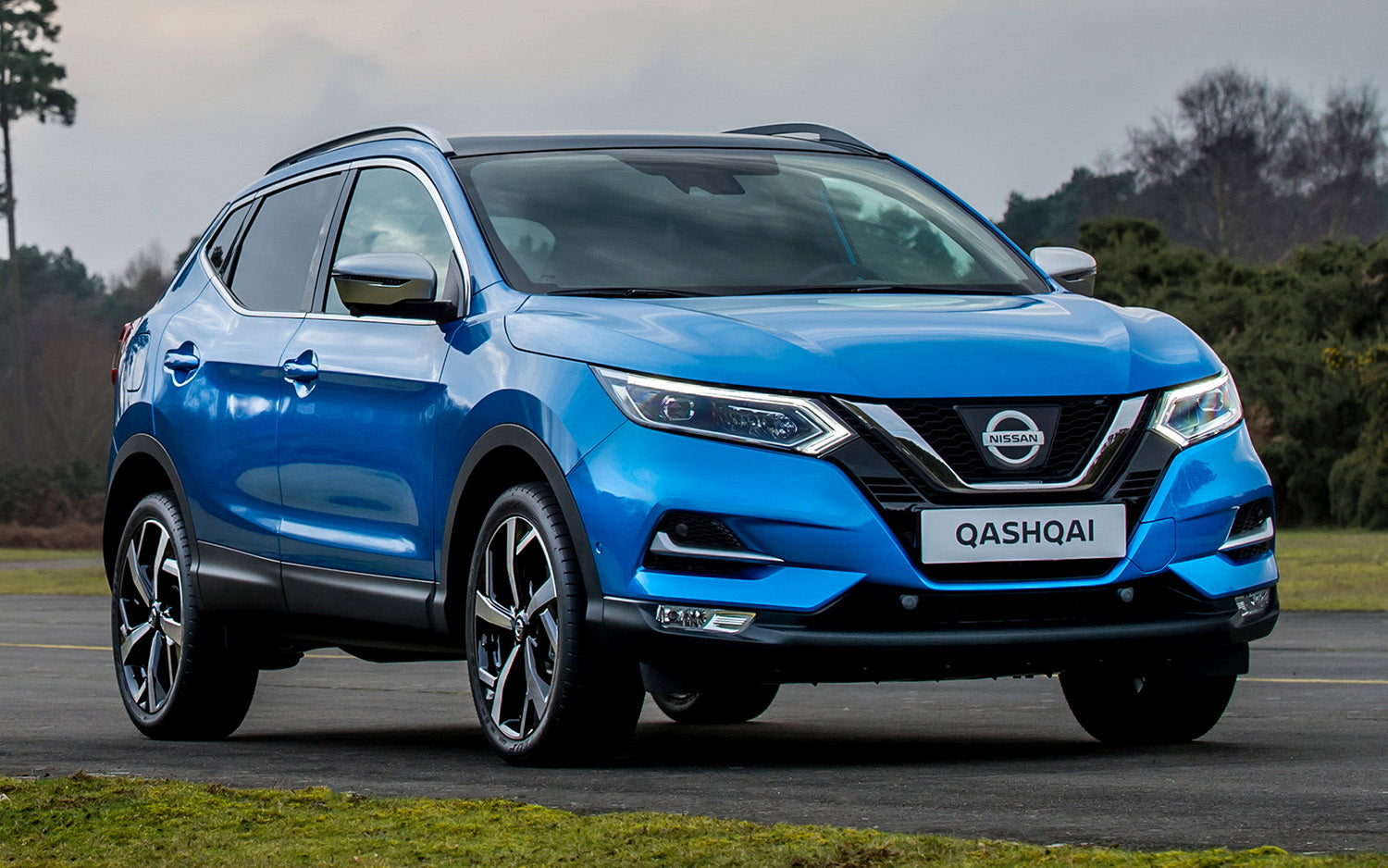 Lastskydd Nissan Qashqai II crossover facelift 2017–2021 – Silver satin – detaljbild 3