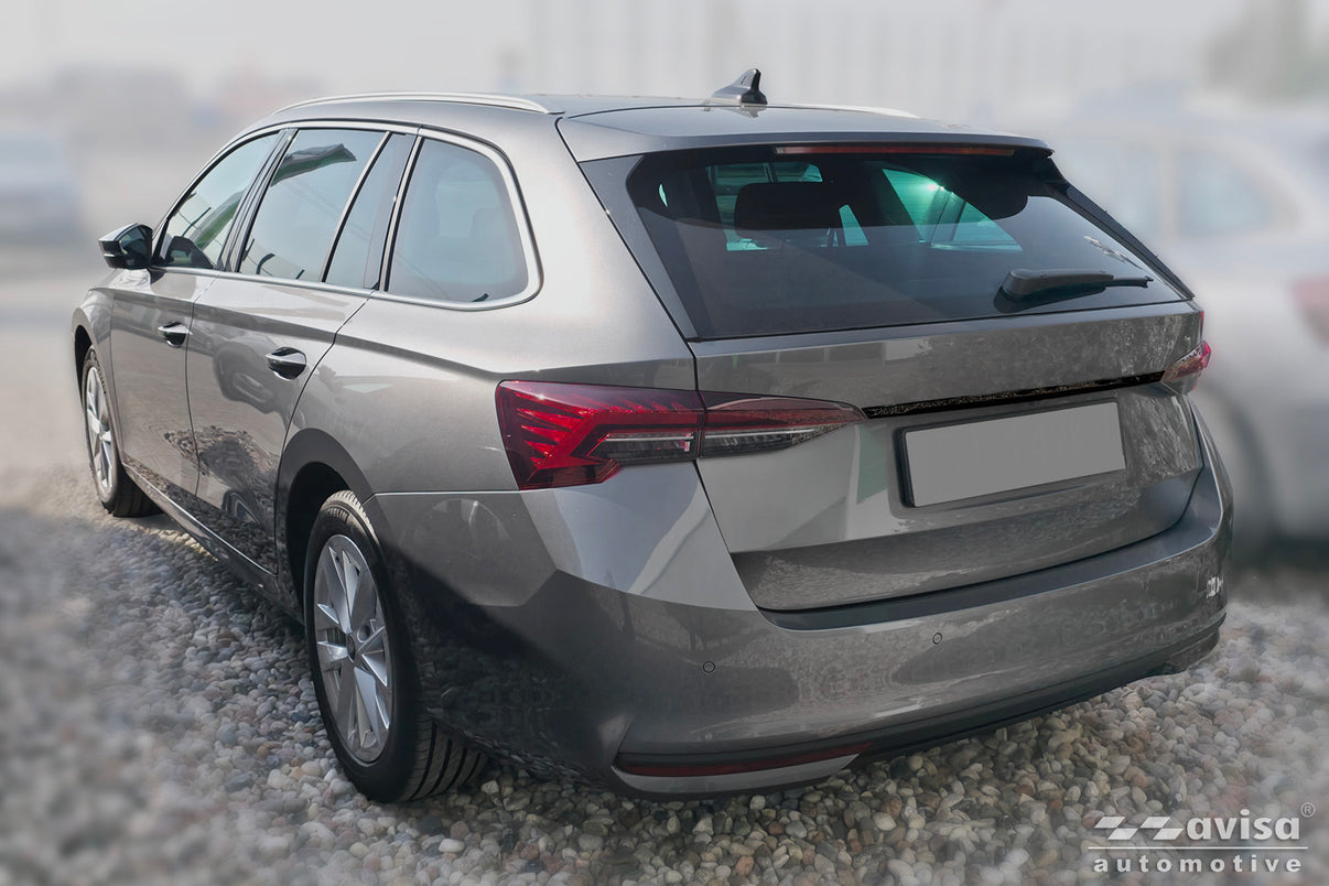 Bakluckelist Skoda Octavia Kombi IV 2019–2024, facelift 2024+ – Spegelblank svart – detaljbild 2