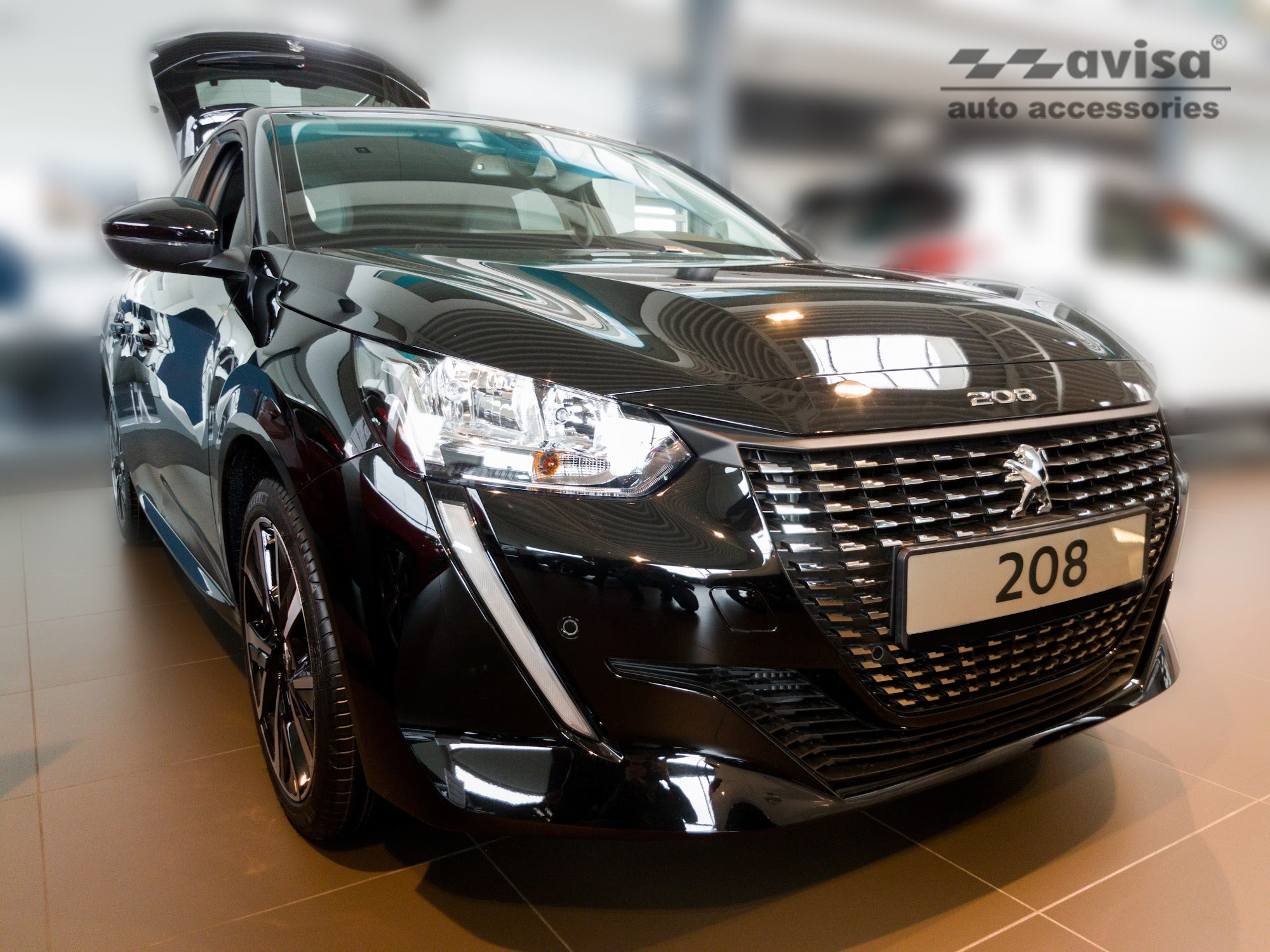 Lastskydd Peugeot 208 II halvkombi 5-dörrars 2019–2023, facelift 2023+ – Svart – detaljbild 3