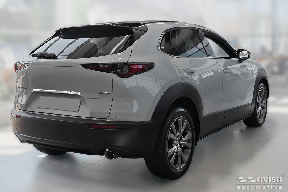 Bakluckelist Mazda CX-30 2019+ – Spegelpolerat silver – detaljbild 2