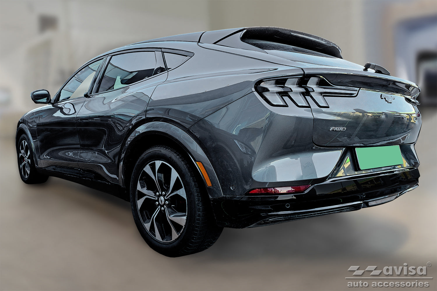Lastskydd Ford Mustang Mach-E 2020+ (2 pcs) – Svart – detaljbild 2