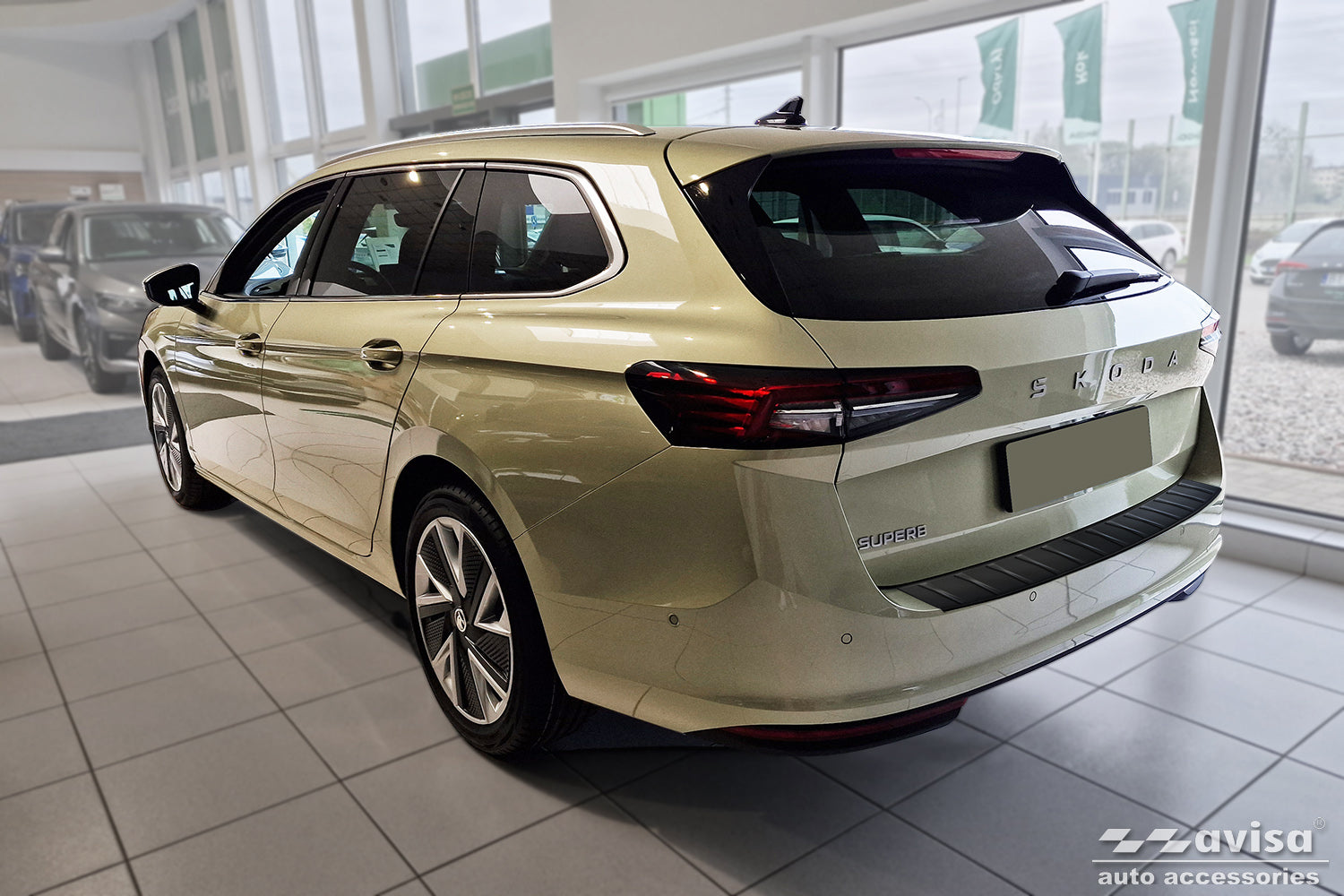 Lastskydd Black Mat Skoda Superb IV Kombi 2024+ – Mattsvart – detaljbild 2
