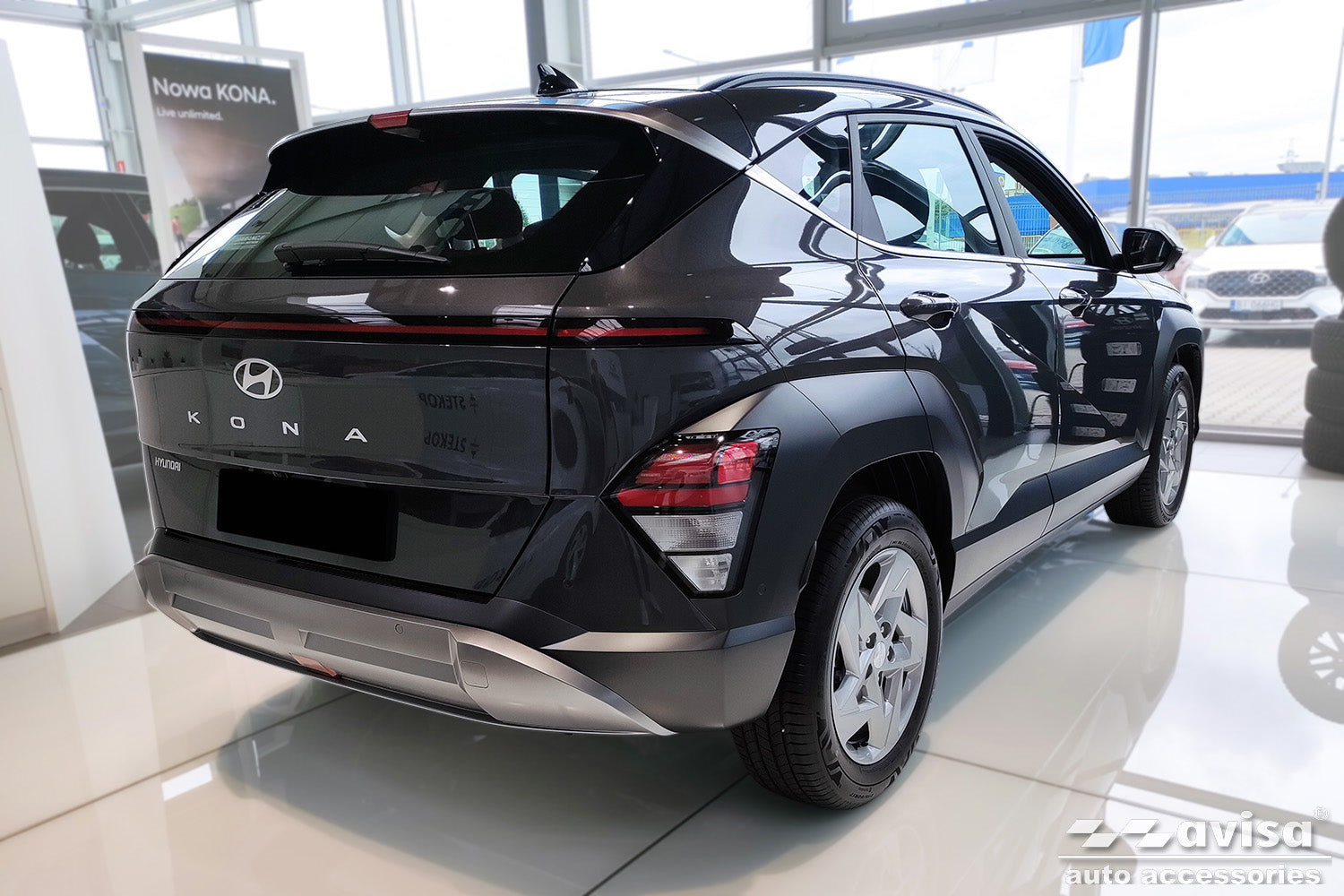 Tröskelskydd Lines Hyundai Kona II 2023+ / MG 3 III 2024+ > / MG ZS II 2024+ > – Svart – detaljbild 3