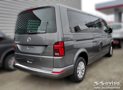 Lastskydd Volkswagen T6 Caravelle 2015–2019, facelift 2019–2024(versionen med trunk opening upwards) – Silver satin – detaljbild 2