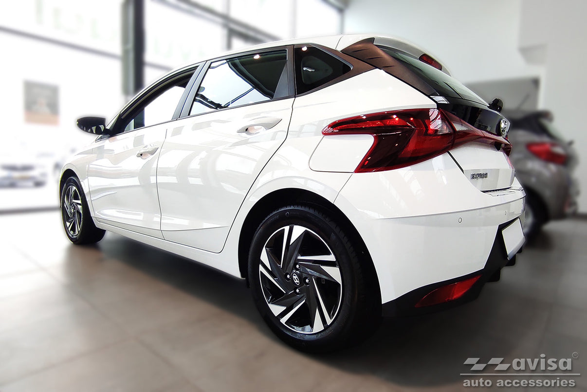 Lastskydd Hyundai i20 III halvkombi 5-dörrars 2020–2023 facelift 2023+ – Silver satin – detaljbild 2