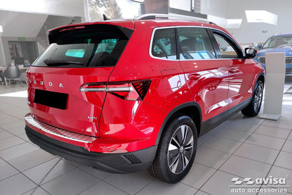 Lastskydd Skoda Karoq facelift 2022+/ Sportline facelift 2022+ – Spegelpolerat silver – detaljbild 2