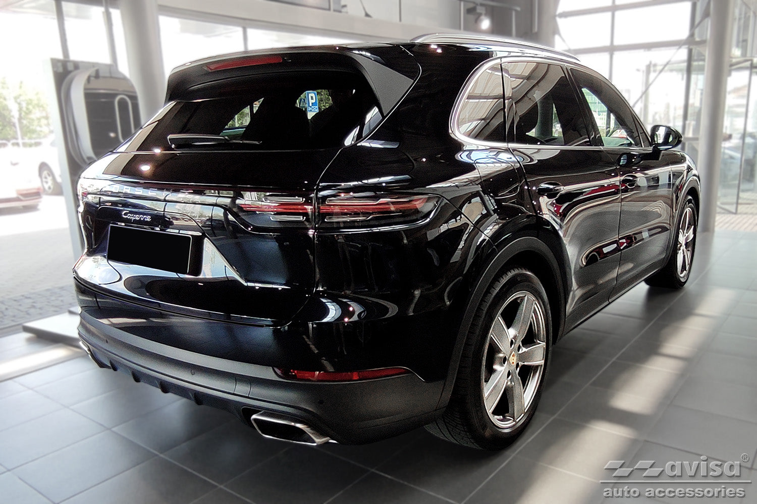 Lastskydd Porsche Cayenne III (P0536) 2017–2023 – Svart – detaljbild 2