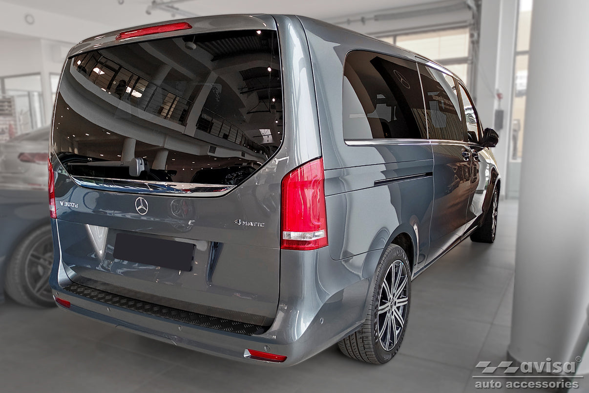 Lastskydd Black Mat Mercedes V Class W447/ Vito III/ Marco Polo 2014–2019, facelift 2019–2024, facelift 2024+ (versionen med two… – Mattsvart – detaljbild 2