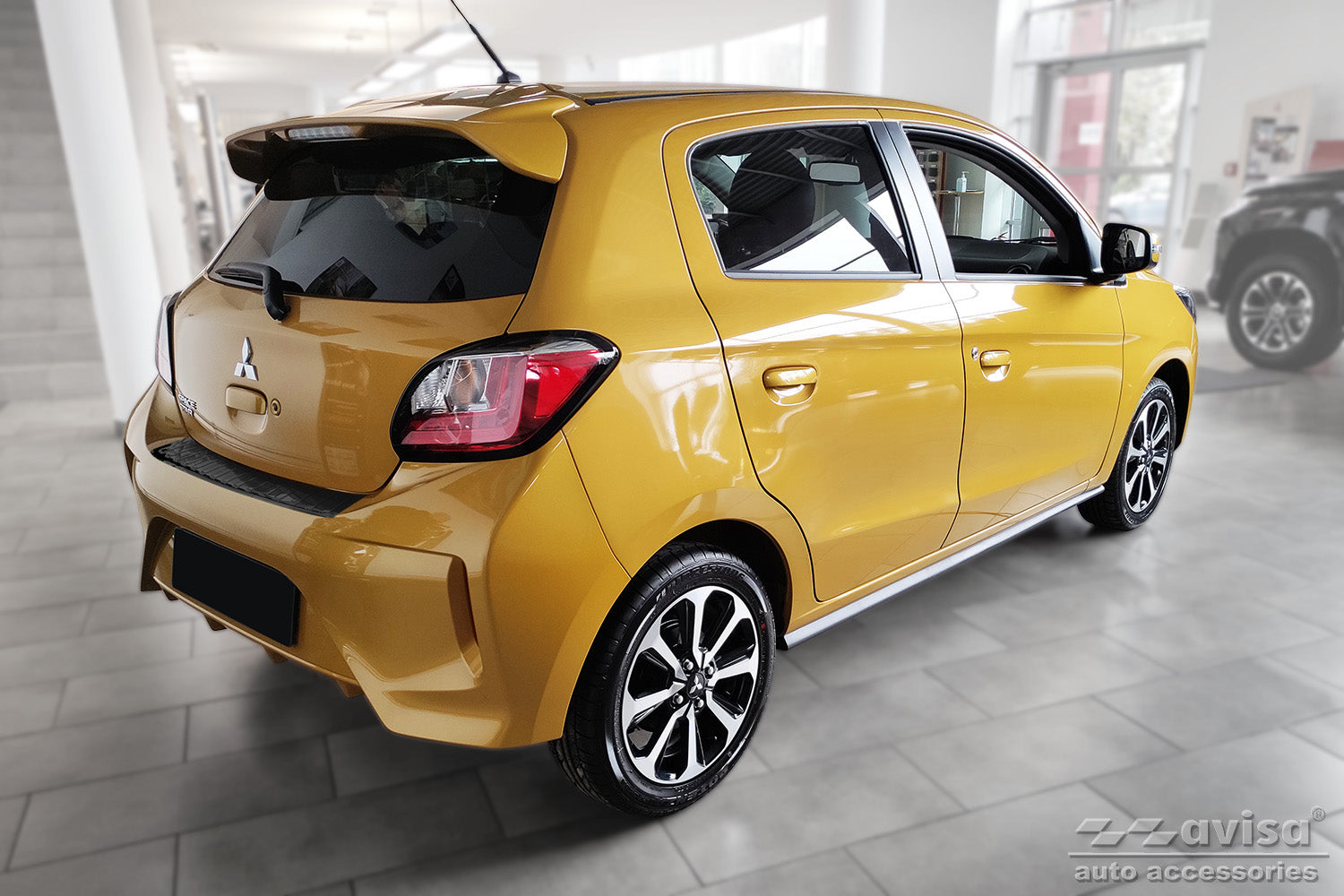 Tröskelskydd Special Edition Mitsubishi Space Star facelift 2020+ – Svart – detaljbild 3