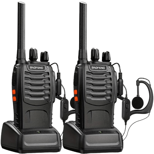 Walkie Talkie 2 Pack - Tovejsradio med LED-lys og USB-opladning - Produktbillede forfra | Carlevel