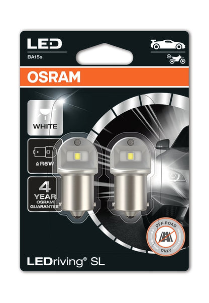 LEDriving LEDlampa SL R5W – BA15S – Vit – produktbild framifrån | OSRAM