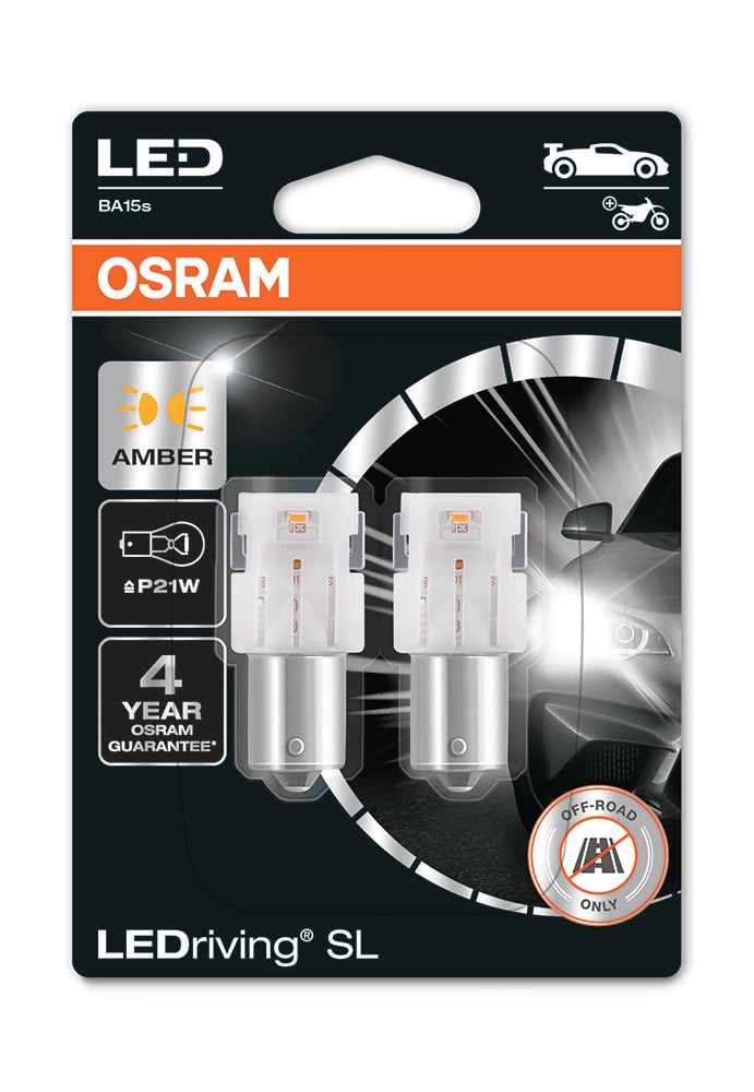 LEDriving LEDlampa SL P21W – förpackning och innehåll | OSRAM