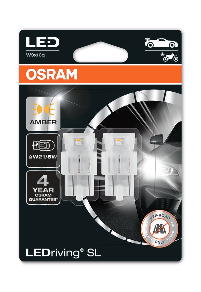 LEDriving LEDlampa SL W21/5W – närbild detaljer | OSRAM