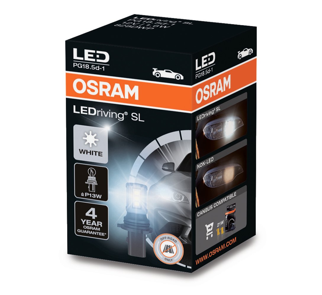 LEDriving LEDlampa SL P13W – Vit – produktbild framifrån | OSRAM