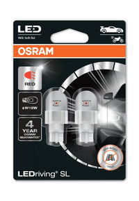 LEDriving LEDlampa SL W16W – T15 Red – produktbild framifrån | OSRAM