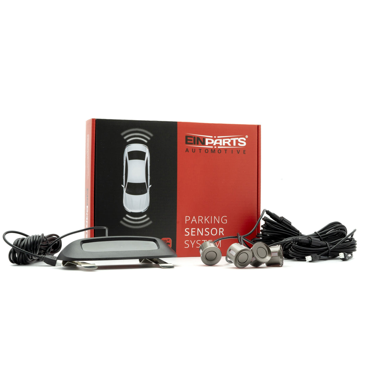 Parkeringssensor med display – Beige – ultraljudssensor – 4 sensorer – 4x 2,5 m