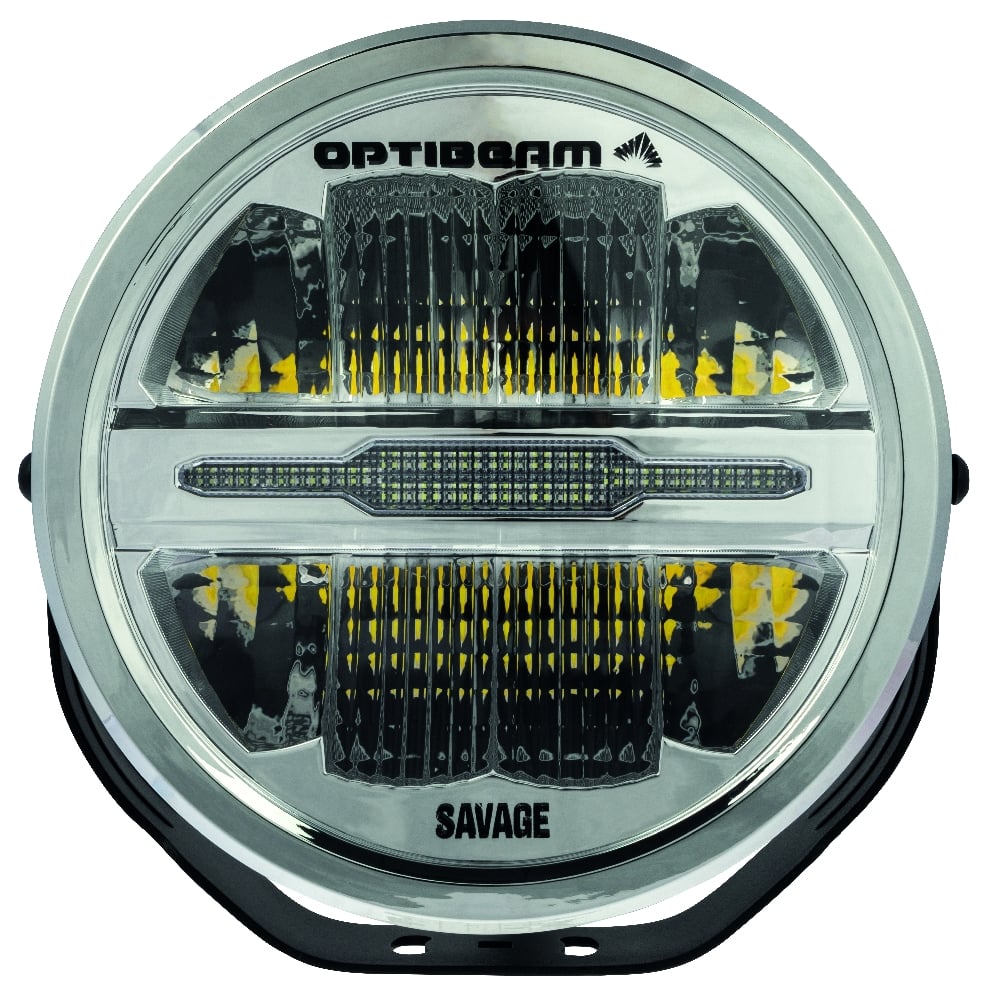 OPTIBEAM Extra light Savage 9" - emballage og indhold | Optibeam