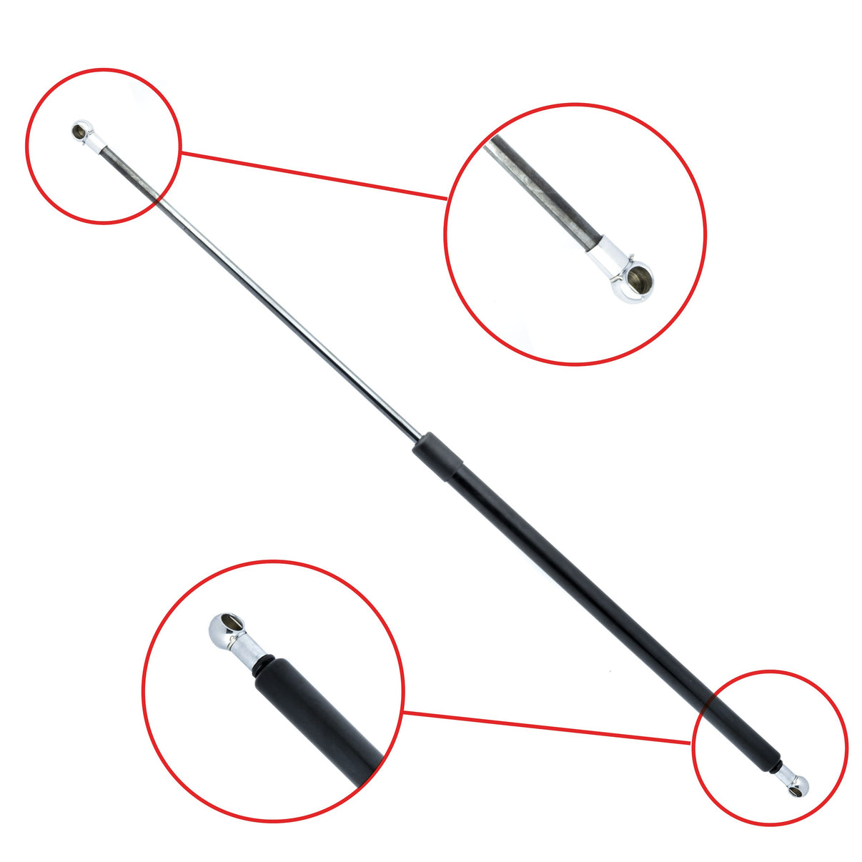 Gasfjäder till baklucka Nissan Kubistar/Renault Kangoo I m.fl. – 690 mm/ 630 N