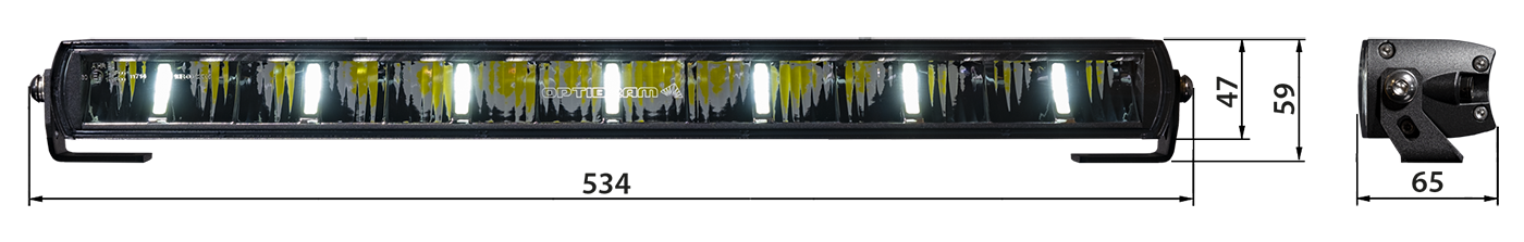 OPTIBEAM Super Captain ONE 600 - emballage og indhold | Optibeam