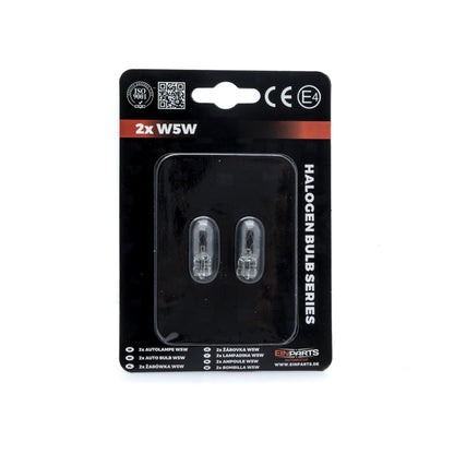 Halogenlampa – W5W – 3000K – 9V - 16V – 5 W – 2-pack