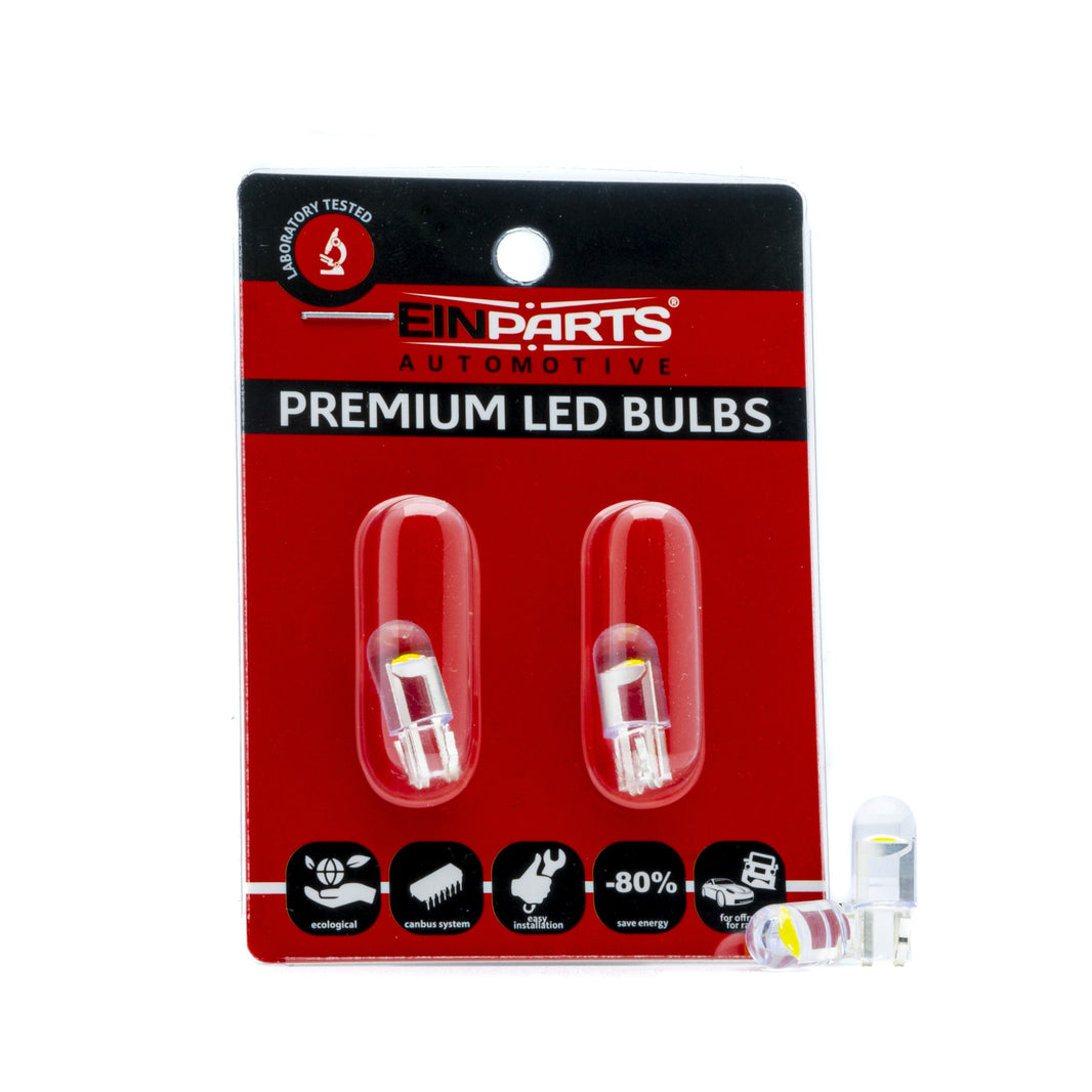 LED-lampa för bil – W5W – W2,1x9,5d – 6000K – 1 LED – COB – 2-pack