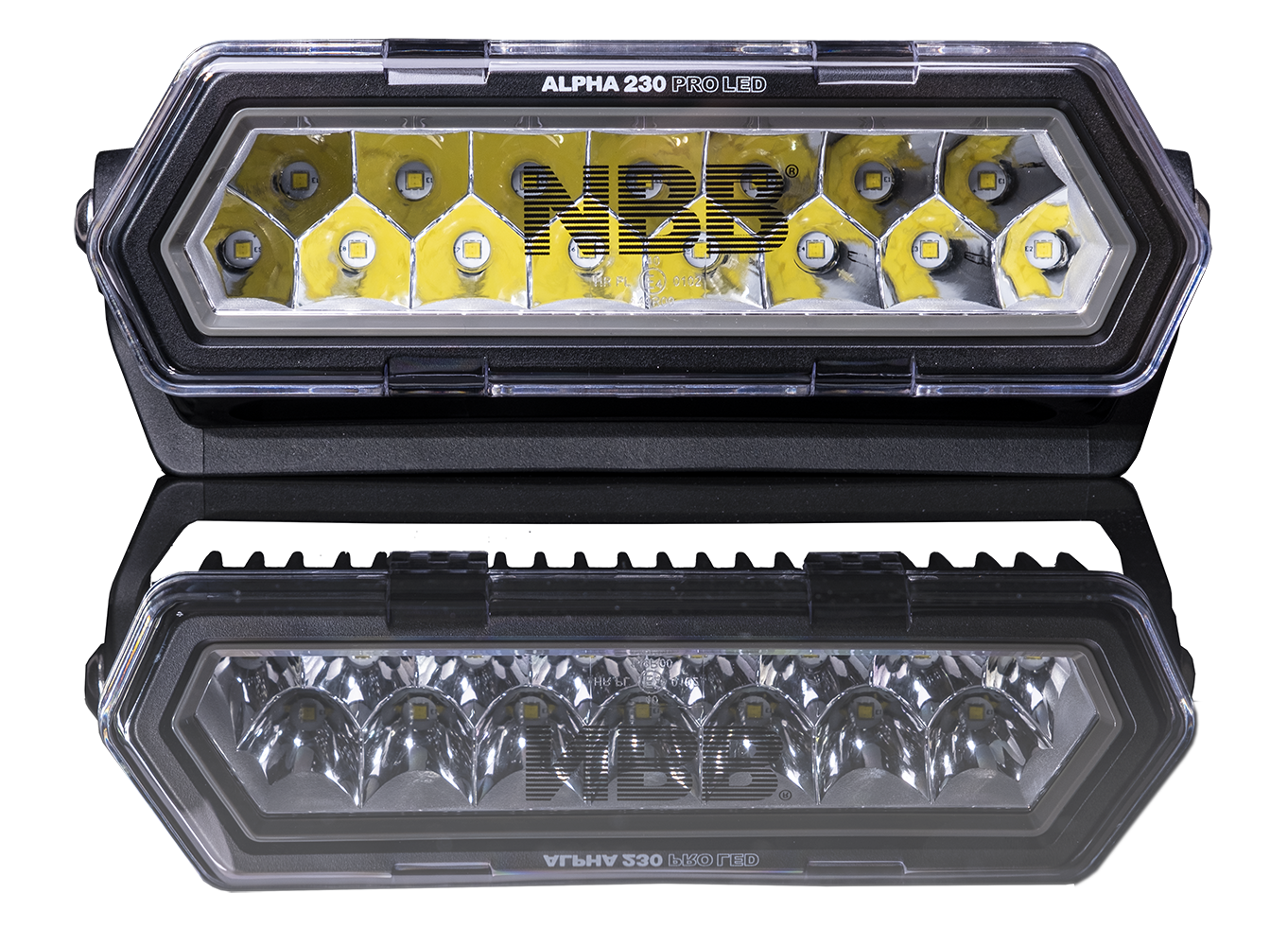 NBB Alpha 230 Pro LED ekstra lysrampe - nærbillede detaljer | NBB