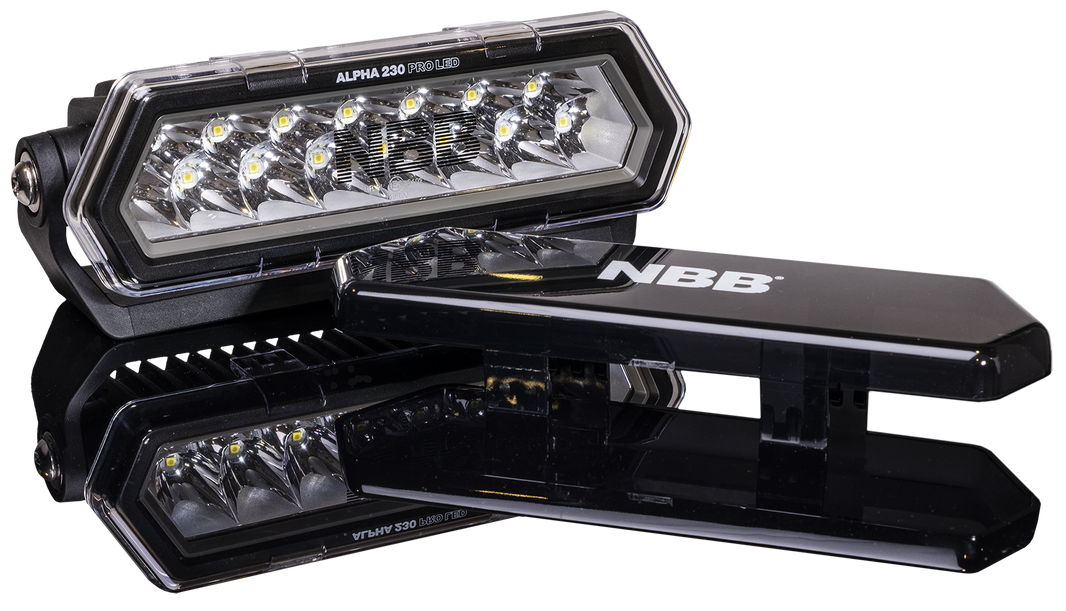 NBB Alpha 230 Pro LED ekstra lysrampe - produktbillede forfra | NBB