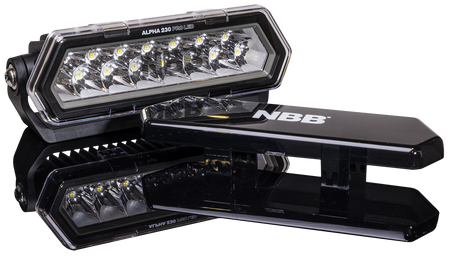 NBB Alpha 230 Pro LED ekstra lysrampe - produktbillede forfra | NBB