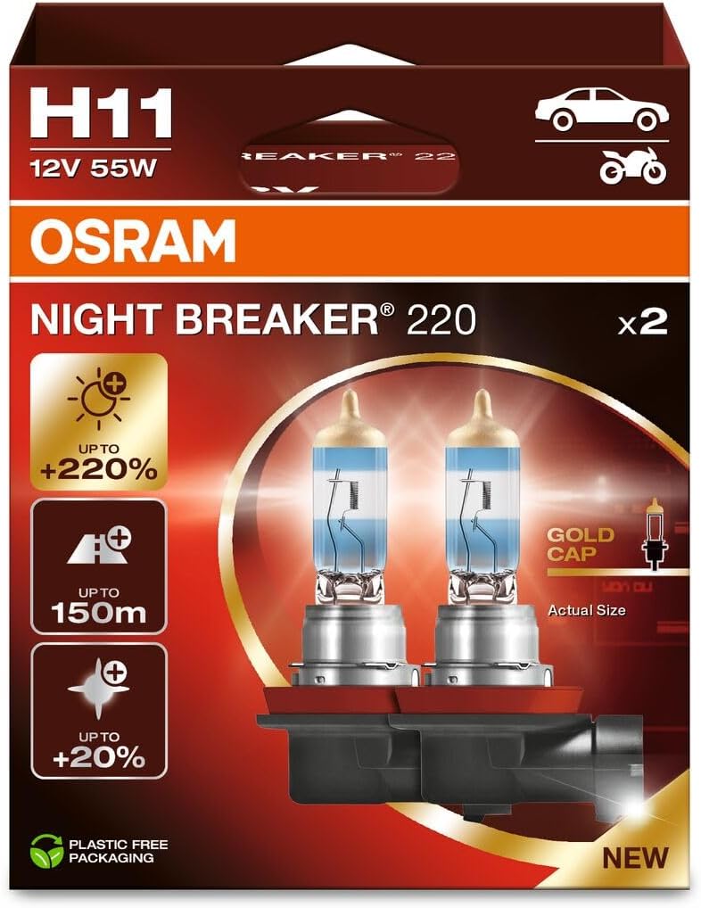 OSRAM Night Breaker 220 – H11 – produktbild framifrån | OSRAM